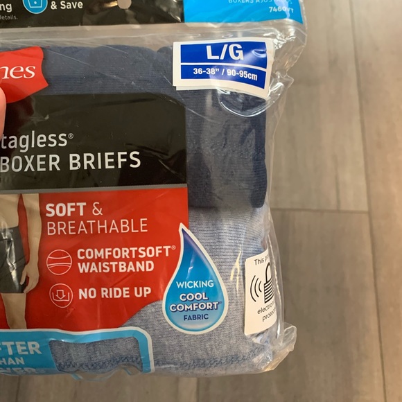Hanes Men's Boxers pack of 2 tagless boxer briefs size large brand new unopened - Picture 5 of 9